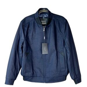 Marc New York Jacket Barlow Men’s Medium Letterman Varsity Bomber Navy Blue NWT